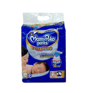 MamyPoko Pants Baby Diaper Extra Absorb (0–3kg) – NB – 52 Pants